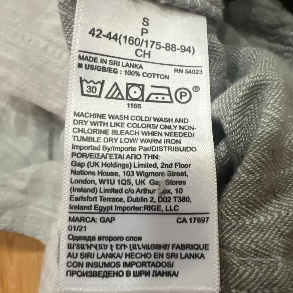 Gap Rib Utility Jogger Grey Chambray Cotton Elastic Waist Women's S - Picture 5 of 5